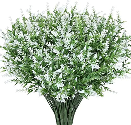 7 Branches Artificial Lavender Plastic Flowers Small Bouquet Plastic Plants Garden Home Outdoor Decoration