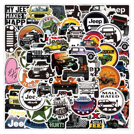 50pcs Cool Fashional Truck off Road Car logo Jeep Sticker