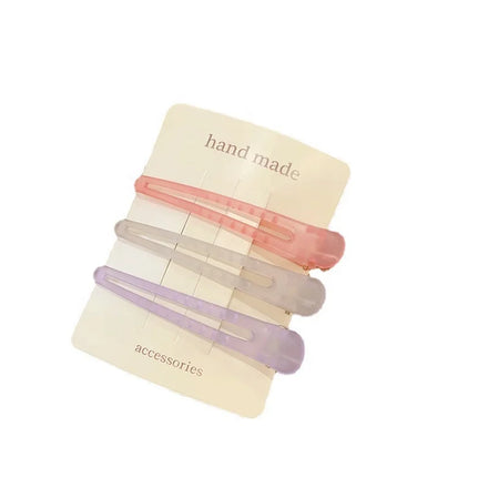 7.5cm Matte clear Barber Salon Club Bangs Wash Face Hair Clipper Side Grips Makeup alligator Hairclip Duck Fluffy Hair Clip