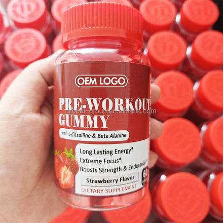 OEM Private Label Vegan Dietary Supplement BCAA Gummy Vitamins C Bcaa Pre Workout Gummies