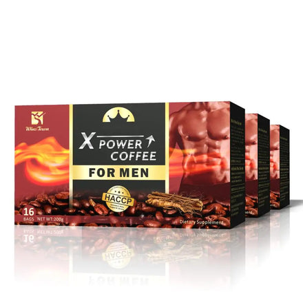 Private Label Energy Herbal Healthy Male Vitality Instant Black Maca Coffee Man X Power Coffee