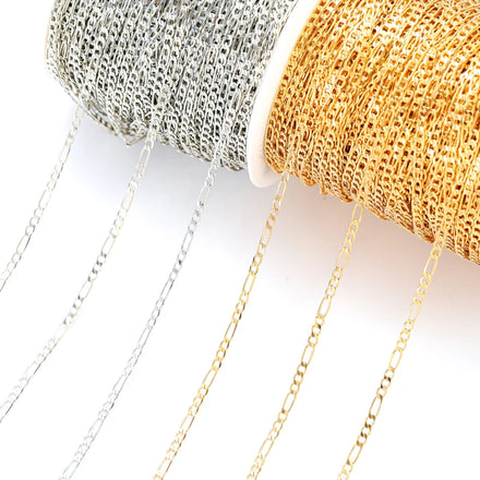 1Meter/strip Copper Chain Segmentation Chain for Necklace Bracelet Earring Jewelry Making DIY Components Jewelry Accessories Y15