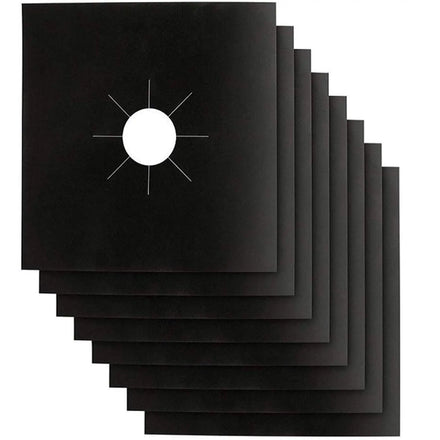 Gas Stove Protectors Black 0.2mm Double Thickness Reusable Non-Stick Fast Clean Liners for Kitchen