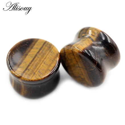 Wholesale Nature Stone Ear Plugs & Tunnel Piercings Big Gauges Ear Expander 5mm-16mm for Wedding Engagement