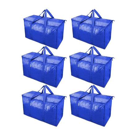 China Custom New Fashion Large Tote Promotion Recycled Reusable Laminated PP Woven Moving Storage Bags With Zipper