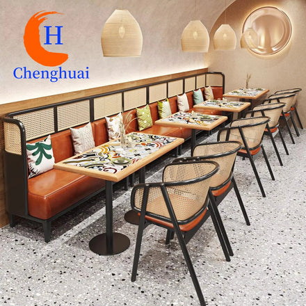 Luxury Restaurant Furniture Designs Sofa Bar Booth Seat Dining Table Set Commercial Furniture