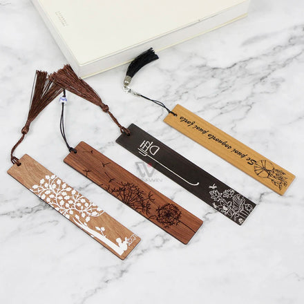Elegant Book Markers Blank Clear or Mirror Custom Tags Acrylic Bookmarks With Tassel Table Seat Place Card