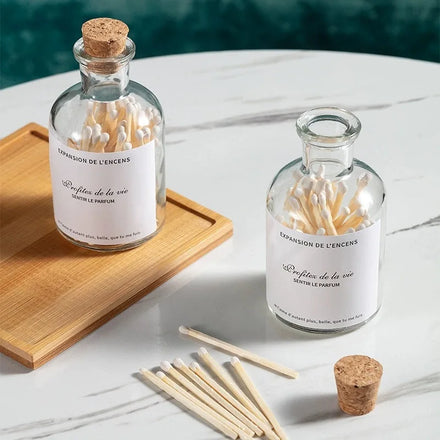 INS Nordic Creative Art Matches Ins High Beauty Glass Bottled Long Match Sticks Aromatherapy Candle Matches