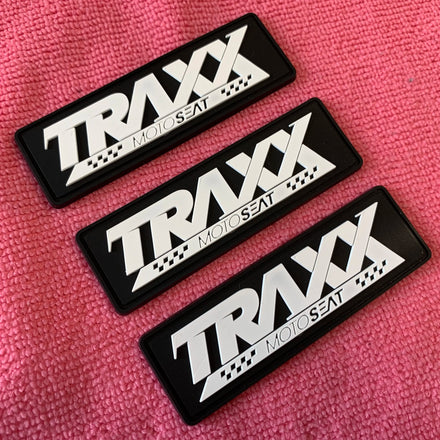 2mm Thickness 3D Embossed Black Rubber Labelround Corner Sewing on PVC Rubber Bag Label