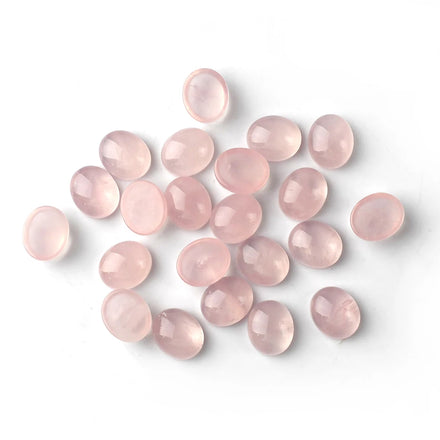 8-13mm Oval Rose Quart Custom Size & Shape Available Factory Direct Pricing Small Order Welcome MOQ 5 Pcs