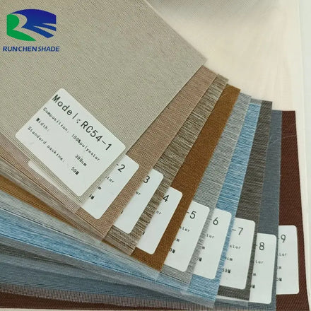 China Factory Built-In Electric Spring Modern Korea Style 100% Polyester Plain Solid Color Zebra Blind Blackout Fabric for