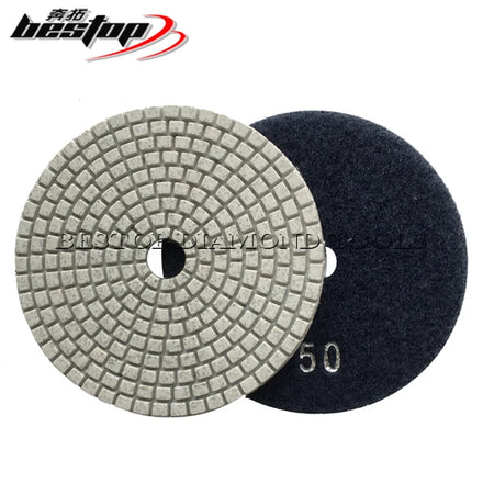 4 Inch round Granite and Marble Diamond Wet Polishing Pad Flexible OEM Customizable Stone Polishing Pads