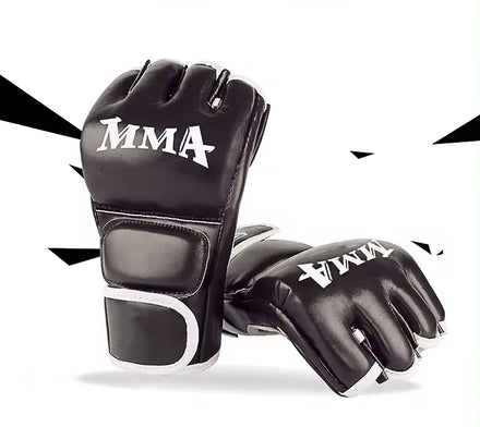 Factory OEM Customized Professional MMA & UFC Gloves Half Finger Outdoor Martial Arts Gloves PU Material