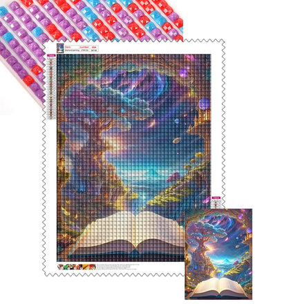 5d Diamond Painting Kit Wonderland in Book DIY Fairy Dust Drills Custom Diamond Painting Set
