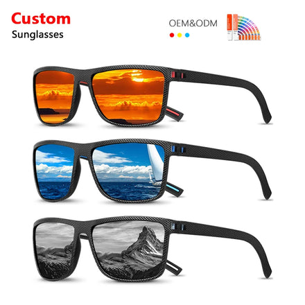 New Men's Sports Sunglasses with Polarized Lenses Hot Selling Wholesale Black Frame Sunglasses Personalized Sports Frames