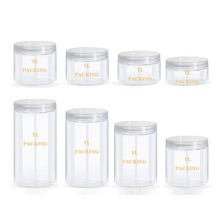 Newly Designed Support Custom Plastic Pet Screw Cap 50-500ml Plastic Food Jar for Fridge Use for Skin Care