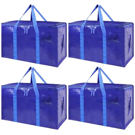 Middle Yellow PP Woven Moving Bags Heavy Duty Extra Large Storage Tote Bags for Space Saving