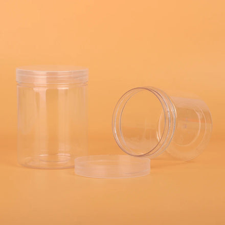 Wholesale 250ML 330ML Clear PET Plastic Jars Food & Cosmetic Container for Cookies for Food & Beauty Use