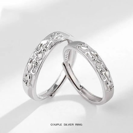 Lucky Feng Shui Pixiu Ring Open Adjustable Fashion Engagement Ring Jewelry 925 Sterling Silver Couple Ring