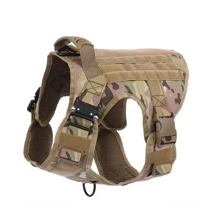 Kangdarpet Adjustable Non Pull Tactical Dog Vest Outdoor Tactical Dog Harness with Quick Release Buckle Dog Vest