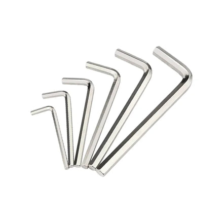 304 Stainless Steel L Type Double-End Screwdriver Hex Wrench Set Allen Key Hexagon Spanner Key Set Hand Tools H1.5H2M3H4H5H6H8