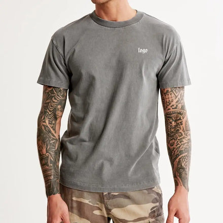 Custom Running Men Sports Wear Cotton Acid 230g Washed Oversized Fitness Training Gym T Shirts for