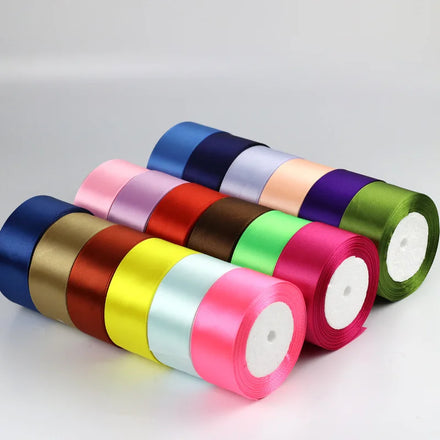 40 mm Single Face Satin Ribbon 4 cm Wide 25 Yard Long Silk Satin Ribbon for Flower Wrapping
