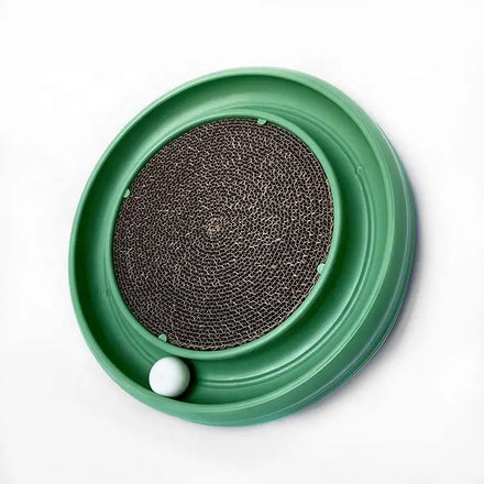 Kangdarpet High-Quality Interactive Round Cat Scratching Board with Rolling Ball - Top Sale | Anti-Slip Scratching Pad for Cats