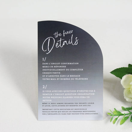 Wedding Invitation Card Fancy Soft Paper Save the Date Arch Shape Custom Detail Card