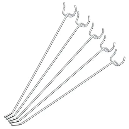 White Plastic Hanging Pegboard Hook Metal Resistant Peg Hook for Heavy Duty Cardboard Display Won't Rust
