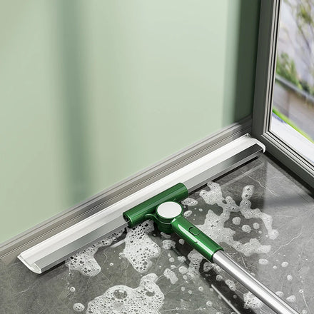 Household Eco-friendly BassQueen GSQ-35 Durable Plastic Handle Floor Scraper TPR Squeegee Window Cleaning Wiper Custom Logo