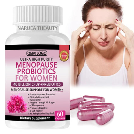 Private Label Menopause Probiotics for Women 40 Billion CFU Menopause Support for Women Capsules