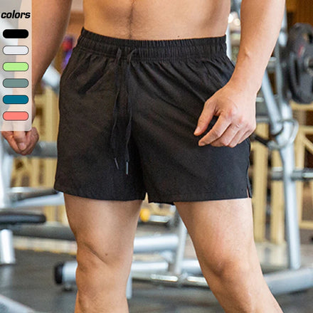 Wholesale Summer New Quick Dry Drawstring Polyester Breathable Sports Gym Running Fitness Shorts for Men