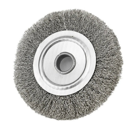 Flat Stainless Steel Wire Wheel Flat Wire Brush for Wooden Rod Sanding Deburring Drawing De-rusting Sander Polishing Wheel