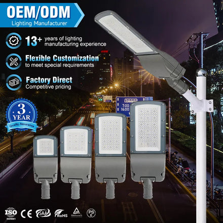 COVEDA Hot Sale AC 85-265V Highway Road Light Waterproof 50W 100W 150W 200W Outdoor IP66 LED Street Lamp High CRI 80 180 Beam