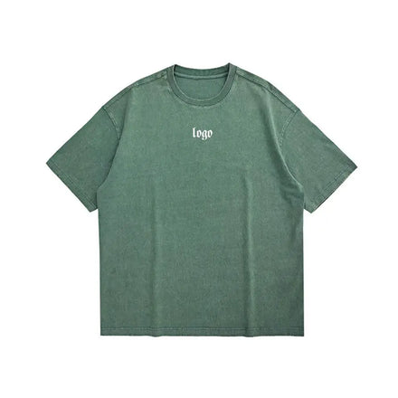 230g Washed Custom Drop Shoulder Heavyweight Blank Cotton Acid Wash T-shirt Oversized Tshirt Vintage T Shirt