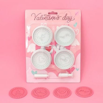 2024 Plastic Cookie Cutter Molds Cake Decorating Tool Valentine's Day Series Spring Mold Baking Molds for Cookie Making
