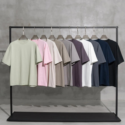 Wholesale Printing Blank Quick Dry Loose T-shirt Heavyweight Cotton 230g Oversized Men Anti-wrinkle Knitted Washed T Shirt