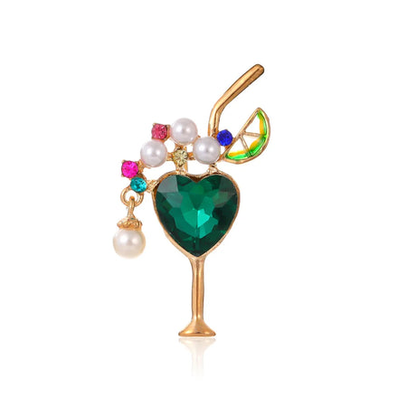 DRAL1137 Korean Cocktail Cup Brooch With Personalized Temperament Exquisite Clothing Accessories Brooch