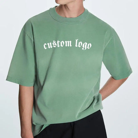 230g Washed Vintage T Shirt Custom Logo Plain Tshirt Drop Shoulder Oversized Plus Size Men's Luxury T-Shirts