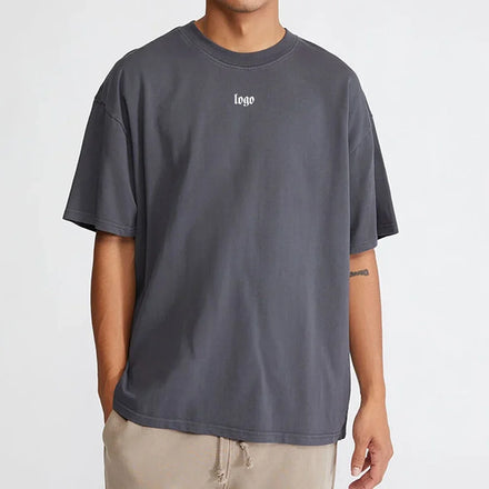Custom Graphic Tees T Shirts Printed Men's Silk Screen Printing Hop T-Shirt Men 230g Oversized Tshirts