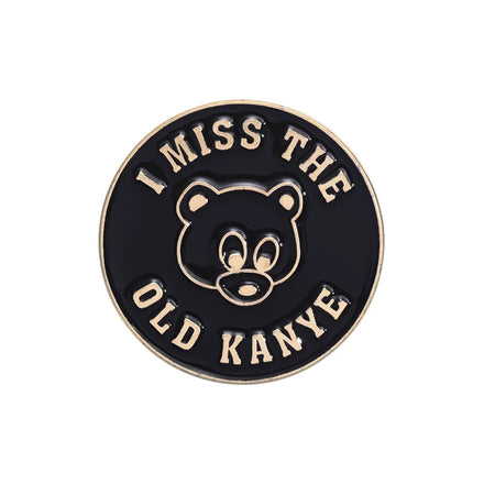 I Miss Kanye Song Pin Music Lover Bear Metal Badge Twin Peaks TV Enamel Pin