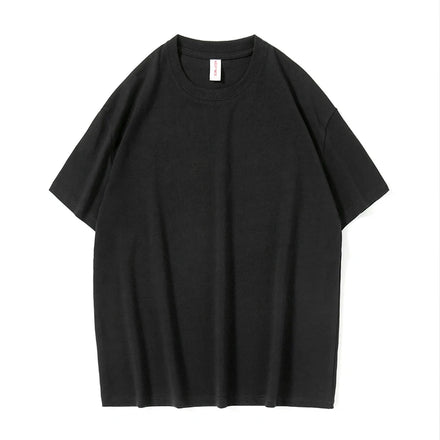 China Manufacture Unisex T Shirts 100% Cotton Blank Plain Tee Custom Logo Printing Men Short-sleeved 240gsm T Shirt