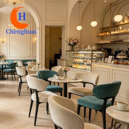 Cashmere PU Upholstered No Handrails Modern Dining Chair for Hotel Restaurant