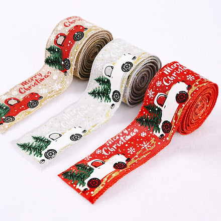 Christmas Decoration Plush Ribbon Christmas Packing Gift Christmas Ribbons