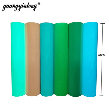 Guangyintong Washable High-Temperature Glow in Dark PU Heat Transfer Film for Clothes with Cold Peel & Hot Peel Application