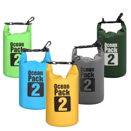 2L/5L/10L/20L/30L PVC Foldable Dry Bag Lightweight Kayak Boat Gear Backpack with Waterproof Phone Pouch for Beach Use