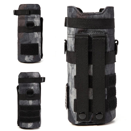 Tactical Bottle Pouch with U-Shape Opening Travel Mug with Handle Water Bottle Hydration Carrier for Traveling Hiking Camping