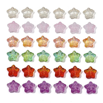 Cute Multicolor Glass Acrylic Pentagram Bow Beads DIY Hand-woven Bracelet Hair Rope Beaded Material Jewelry Accessories Beads