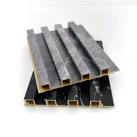 Hot Selling Modern Fluted Wood WPC Eco-Friendly Waterproof Fireproof Sound-Absorbing Interior Wall Ceiling Panels 153*19mm
